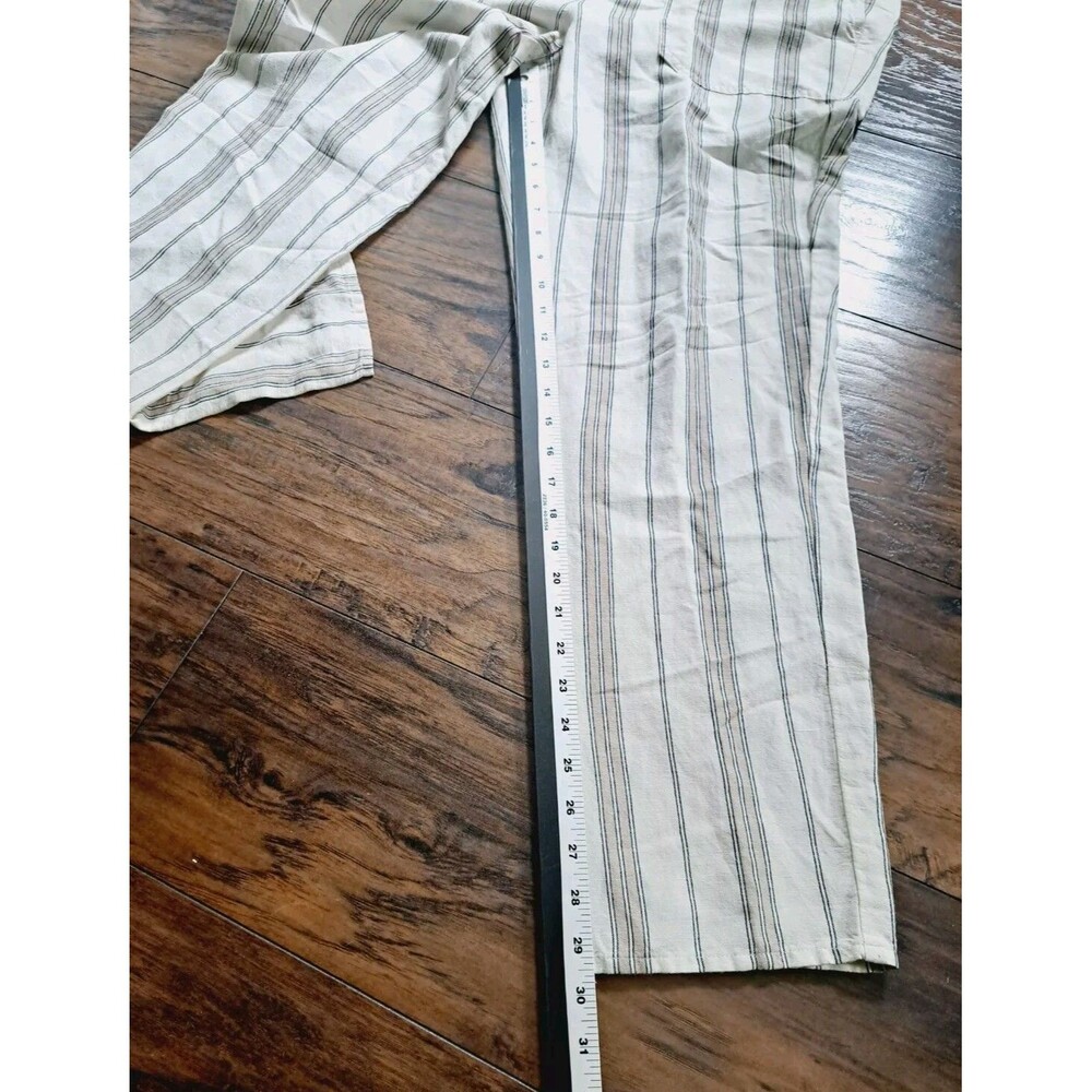 J Jill Linen Pants Trousers Size Med Lightweight Tie Waist Pockets Coastal Beach - Picture 9 of 10